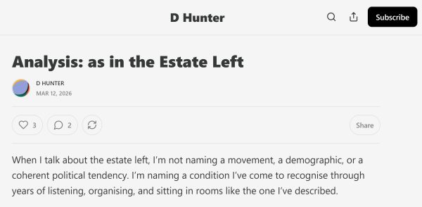 Analysis: as in the Estate Left